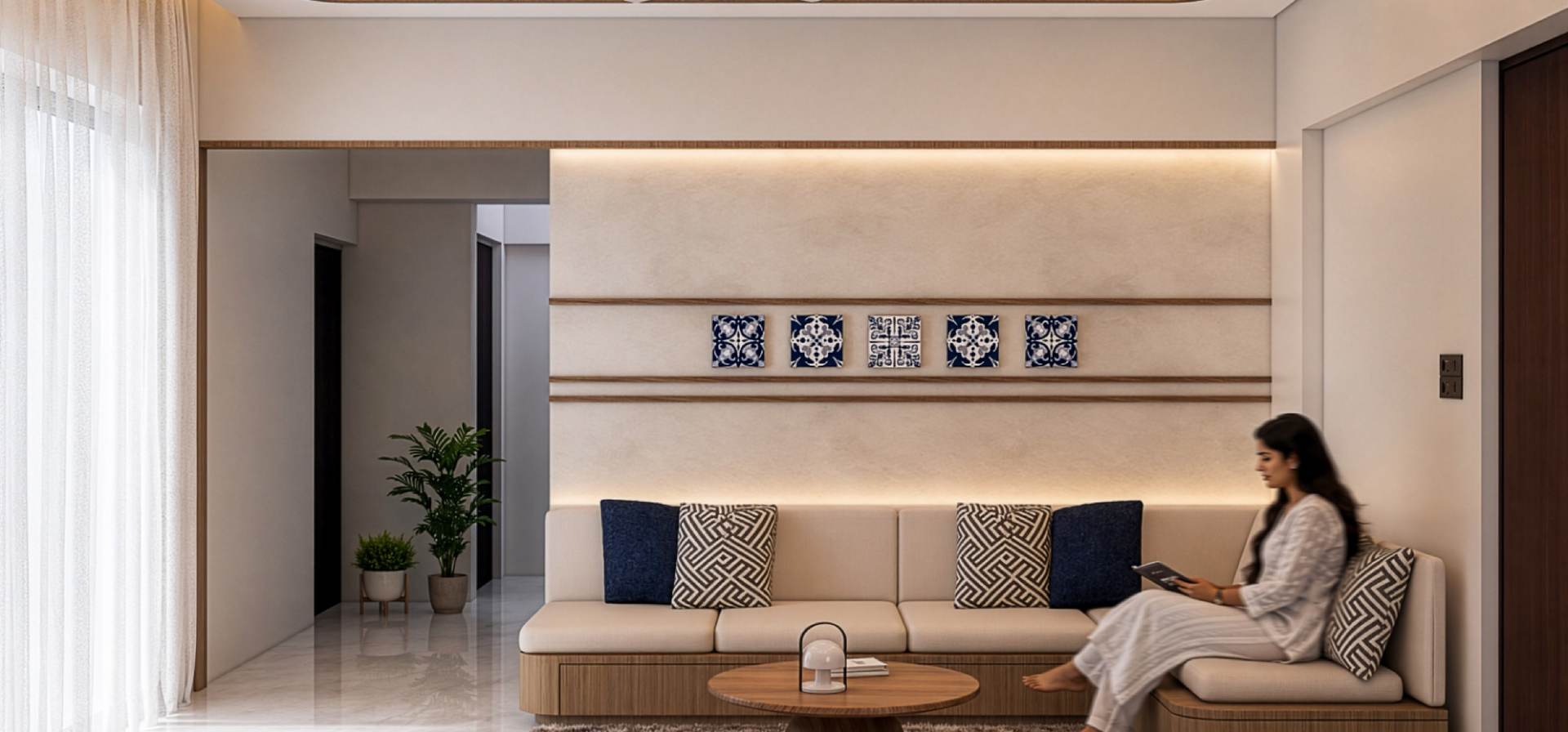 The Calm House — living