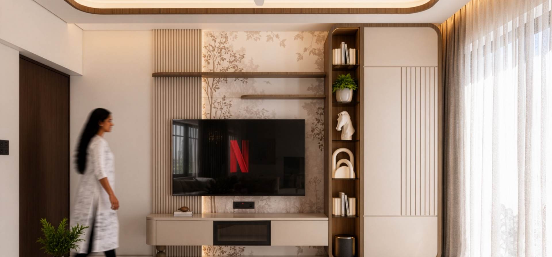 The Calm House — media wall
